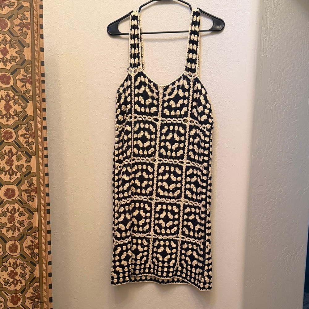 Solana Patchwork Crochet Mini Cover Up Dress
